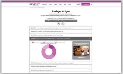 Tous les sondages d’Acxias disponibles sur son site web