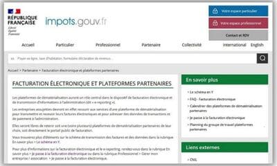 Une page dédiée aux plateformes d’e-facturation partenaires