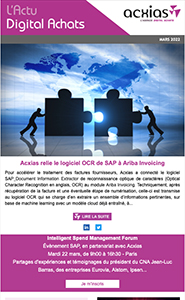 Acxias relie le logiciel OCR de SAP à Ariba Invoicing