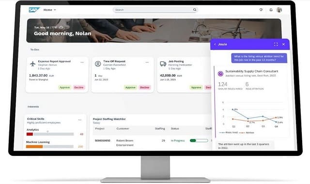 SAP ajoute un copilote d’IA générative à son portefeuille applicatif